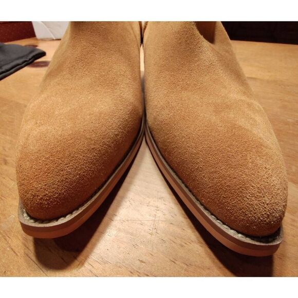CIVIL REGIME CAMEL SUEDE WESTERN BOOT SIZE 7 / 40 - Picture 6 of 9